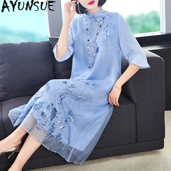 Summer Dress 2020 Elegant Silk Dress for Women Vintage Embroidery Pink Red Maxi Dress Ladies Dresses Plus Size Vestidos MY2353
Summer Dress 2020 Elegant Silk Dress for Women Vintage Embroidery Pink Red Maxi Dress Ladies Dresses Plus Size Vestidos MY2353