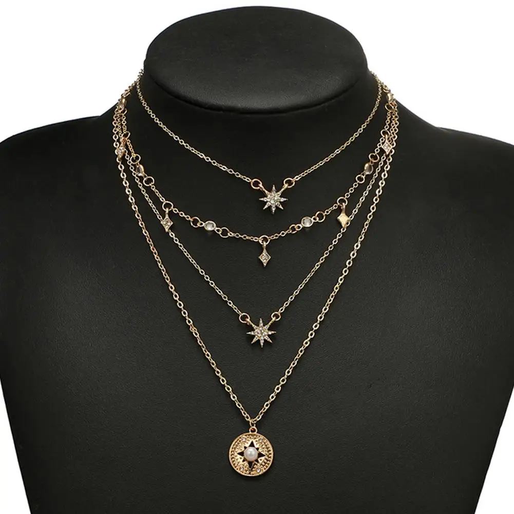 Boho Women Multi Layers Imitation Pearl Star Pendant Chain Necklace Jewelry Gift stainless steel jewelry woman choker necklace
Boho Women Multi Layers Imitation Pearl Star Pendant Chain Necklace Jewelry Gift stainless steel jewelry woman choker necklace