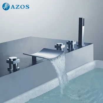 Bathtub Shower Faucets Chrome Polish Bathroom Suana 5pc Sets Showerhead,Diverter,Two Handles,Shower Hose,Waterfall Spout YGWJ039
Bathtub Shower Faucets Chrome Polish Bathroom Suana 5pc Sets Showerhead,Diverter,Two Handles,Shower Hose,Waterfall Spout YGWJ039