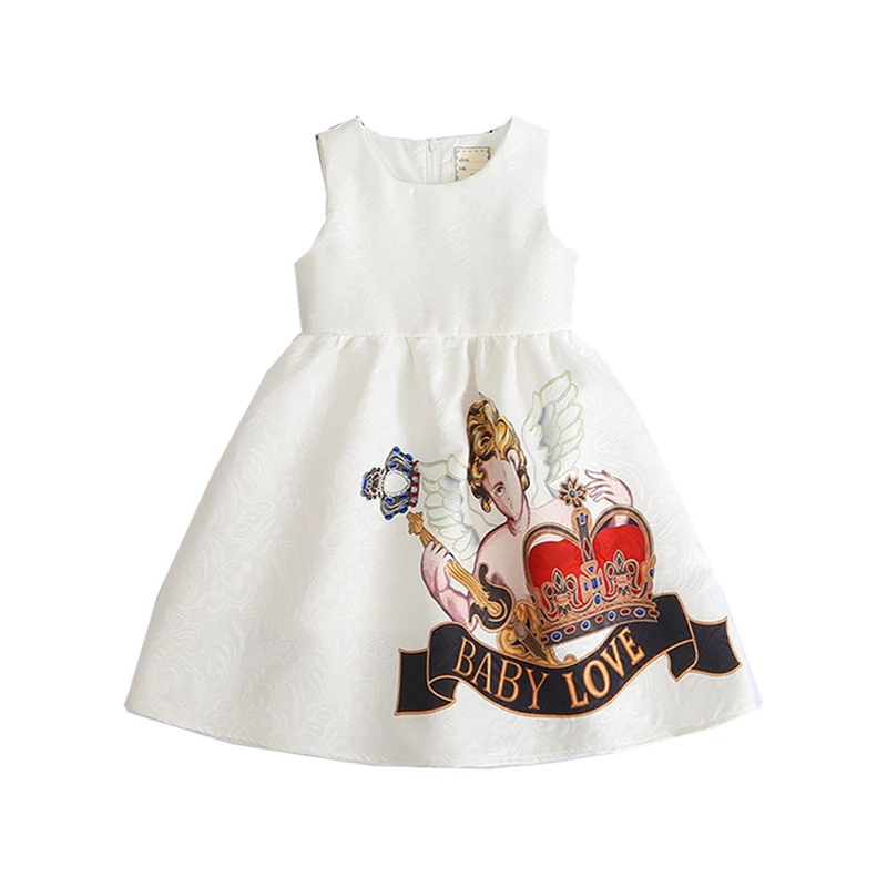 Toddler Girl Spring White Dress Cupid Love Print Children Girl Elegant A-line Dress Kids Party Frocks Girl Sleeveless 6 Year Old
Toddler Girl Spring White Dress Cupid Love Print Children Girl Elegant A-line Dress Kids Party Frocks Girl Sleeveless 6 Year Old