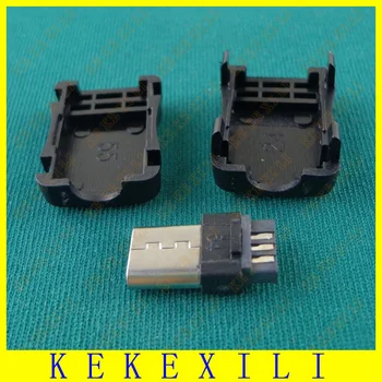 New 100pcs/set Micro USB 5 Pin T Port Male Plug Socket Connector&Plastic Cover for DIY hot selling
New 100pcs/set Micro USB 5 Pin T Port Male Plug Socket Connector&Plastic Cover for DIY hot selling