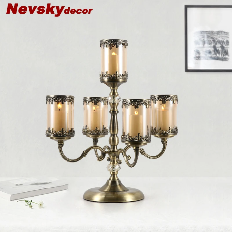 Vintage Candle Holders Candelabra Romantic Candlelight Dinner Candlestick Lights Home For Wedding Decoration Centerpiece
Vintage Candle Holders Candelabra Romantic Candlelight Dinner Candlestick Lights Home For Wedding Decoration Centerpiece