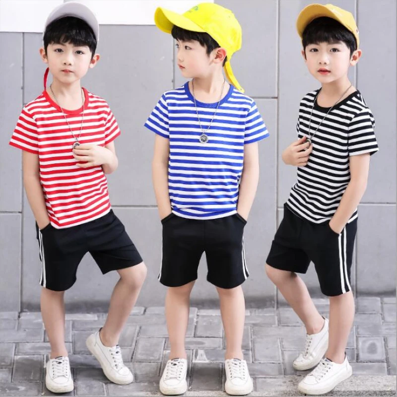 2pcs 2019 new boy clothes sets children striped short-sleeved T-shirt + shorts pants
2pcs 2019 new boy clothes sets children striped short-sleeved T-shirt + shorts pants