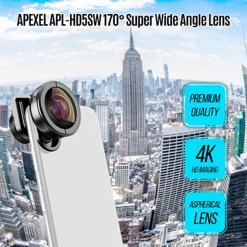 Apexel 170°super Wide Angle Lens For Dual Lens / Single Lens Smartphone For Iphone Pixel For Samsung For Huawei Smartphones
Apexel 170°super Wide Angle Lens For Dual Lens / Single Lens Smartphone For Iphone Pixel For Samsung For Huawei Smartphones