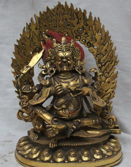 JP S0524 9" Tibet Tibetan Buddhism Bronze Gold Vajrapani ( Chana Dorje ) Buddha Statue 
JP S0524 9" Tibet Tibetan Buddhism Bronze Gold Vajrapani ( Chana Dorje ) Buddha Statue