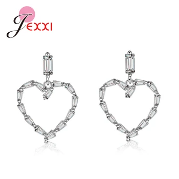 925 Sterling Silver Heart Pendant Drop Earrings Clear Crystal Exquisite Noble Symbol Best Sister Girl Birthday Gift
925 Sterling Silver Heart Pendant Drop Earrings Clear Crystal Exquisite Noble Symbol Best Sister Girl Birthday Gift