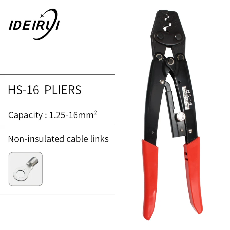 HS-16 Crimping Pliers Cable Lug Crimper Tool Bare Terminal Wire Plier Cutter 1.25-16 Square Hand Tool
HS-16 Crimping Pliers Cable Lug Crimper Tool Bare Terminal Wire Plier Cutter 1.25-16 Square Hand Tool