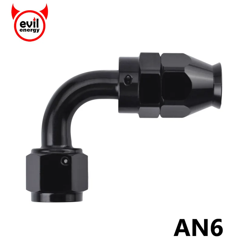 AN6 90Degree Reusable PTFE Fitting Tube To Female AN Adapter For PTFE Hose Swivel Hose End Black
AN6 90Degree Reusable PTFE Fitting Tube To Female AN Adapter For PTFE Hose Swivel Hose End Black