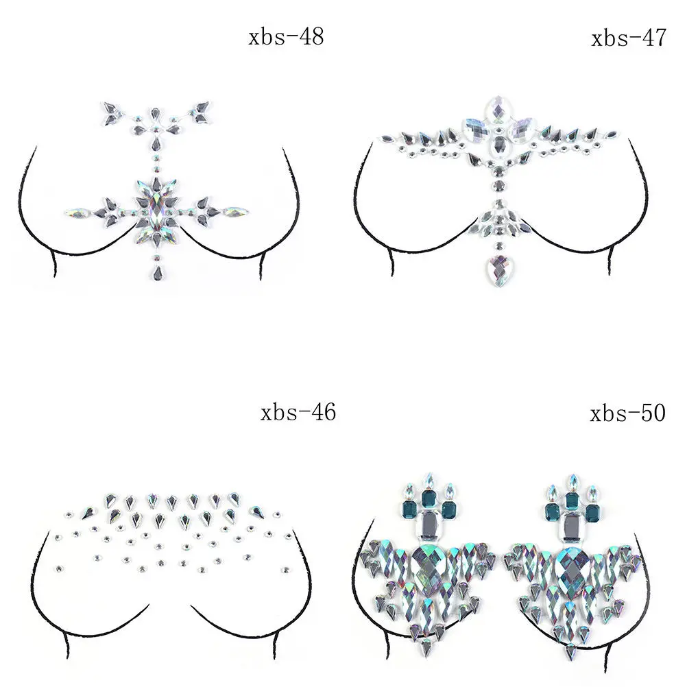 Women Bra Breast Pasties Adhesive Stickers Body Paint Accessories Crystal Nipple Cover Stickers 18.5*13cm
Women Bra Breast Pasties Adhesive Stickers Body Paint Accessories Crystal Nipple Cover Stickers 18.5*13cm