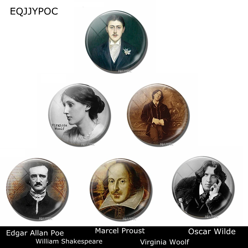 Oscar Wilde Portrait Fridge Magnet Glass Cabochon Marcel Proust Virginia Woolf Edgar Allan Poe William Shakespeare Photo Sticker
Oscar Wilde Portrait Fridge Magnet Glass Cabochon Marcel Proust Virginia Woolf Edgar Allan Poe William Shakespeare Photo Sticker