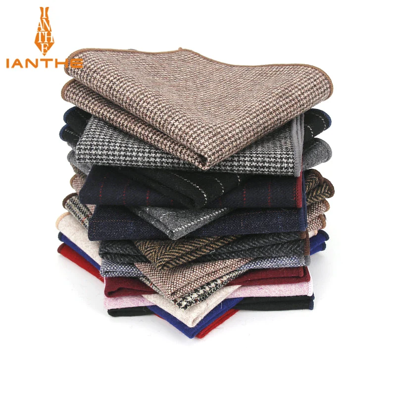 High Quality Hankerchief Scarves Vintage Wool Hankies Men's Pocket Square Handkerchiefs Striped Solid Pocket Hanky 23*23cm
High Quality Hankerchief Scarves Vintage Wool Hankies Men's Pocket Square Handkerchiefs Striped Solid Pocket Hanky 23*23cm