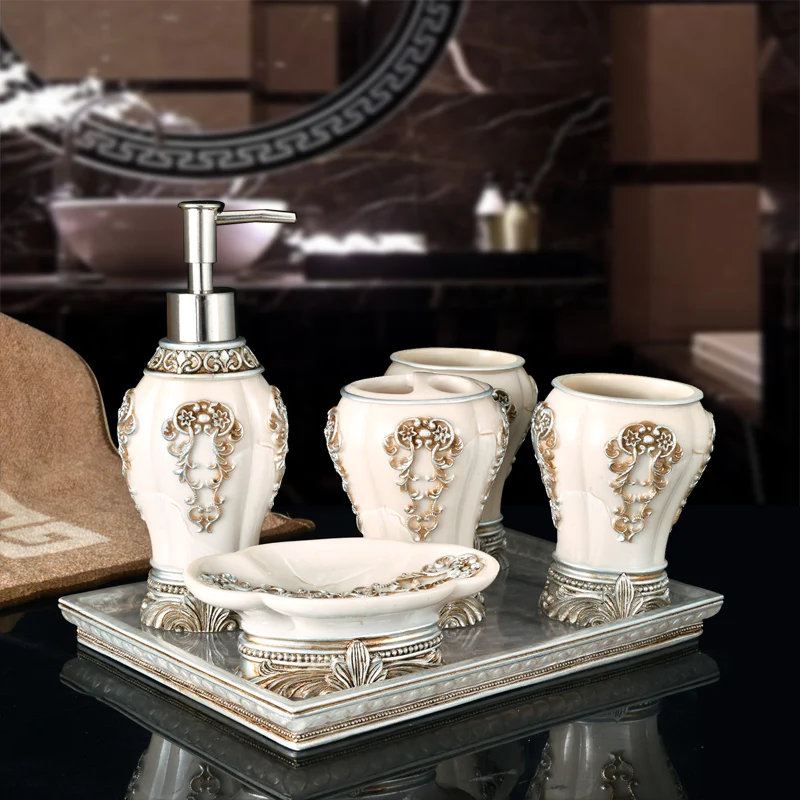European Resin Bathroom Set Emulsion Bottles Latex Bottles Soap Dish Bathroom Accessories Bathroom Set Wedding Gift
European Resin Bathroom Set Emulsion Bottles Latex Bottles Soap Dish Bathroom Accessories Bathroom Set Wedding Gift