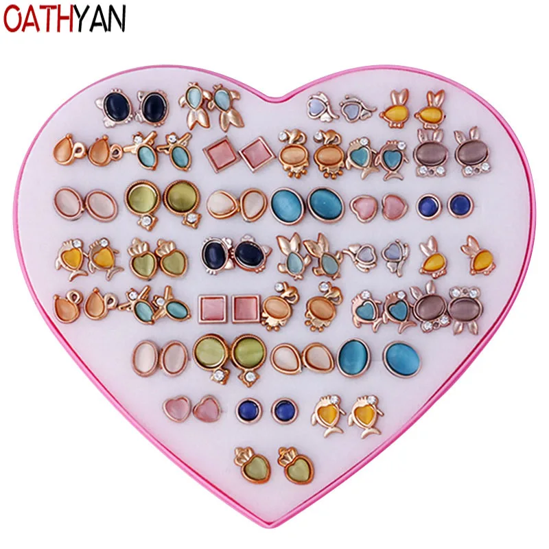 OATHYAN 36 Pairs/Set Women's Vintage Opal Stud Earrings Set Ladies Jewelry Mixed Rose Golden Round Earrings Wholesale Gift
OATHYAN 36 Pairs/Set Women's Vintage Opal Stud Earrings Set Ladies Jewelry Mixed Rose Golden Round Earrings Wholesale Gift
