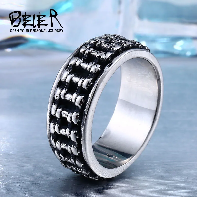BEIER Biker Bicycle Chain Stainless Steel New Designed Man's Motorcycle Ring For Man BR8-301
BEIER Biker Bicycle Chain Stainless Steel New Designed Man's Motorcycle Ring For Man BR8-301