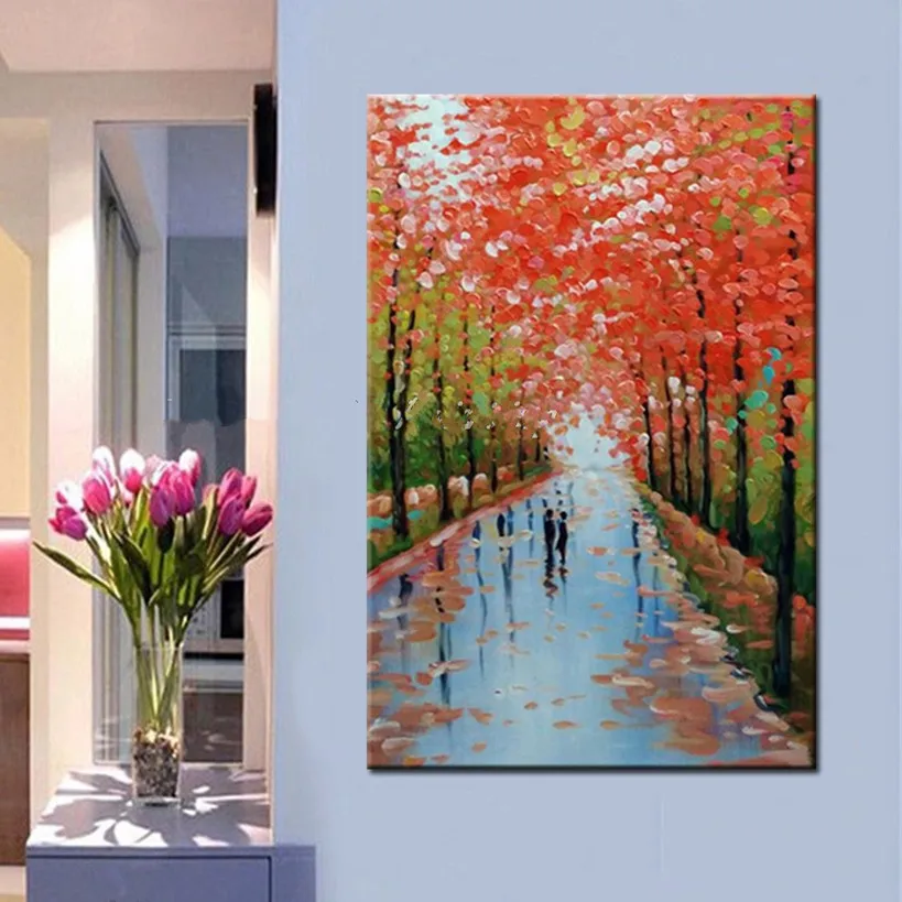 Large Knife Street Scenery Painting Home Decor Wall Art Pictures Hand Painted Abstract Trees Landscape Oil Paintings on Canvas
Large Knife Street Scenery Painting Home Decor Wall Art Pictures Hand Painted Abstract Trees Landscape Oil Paintings on Canvas