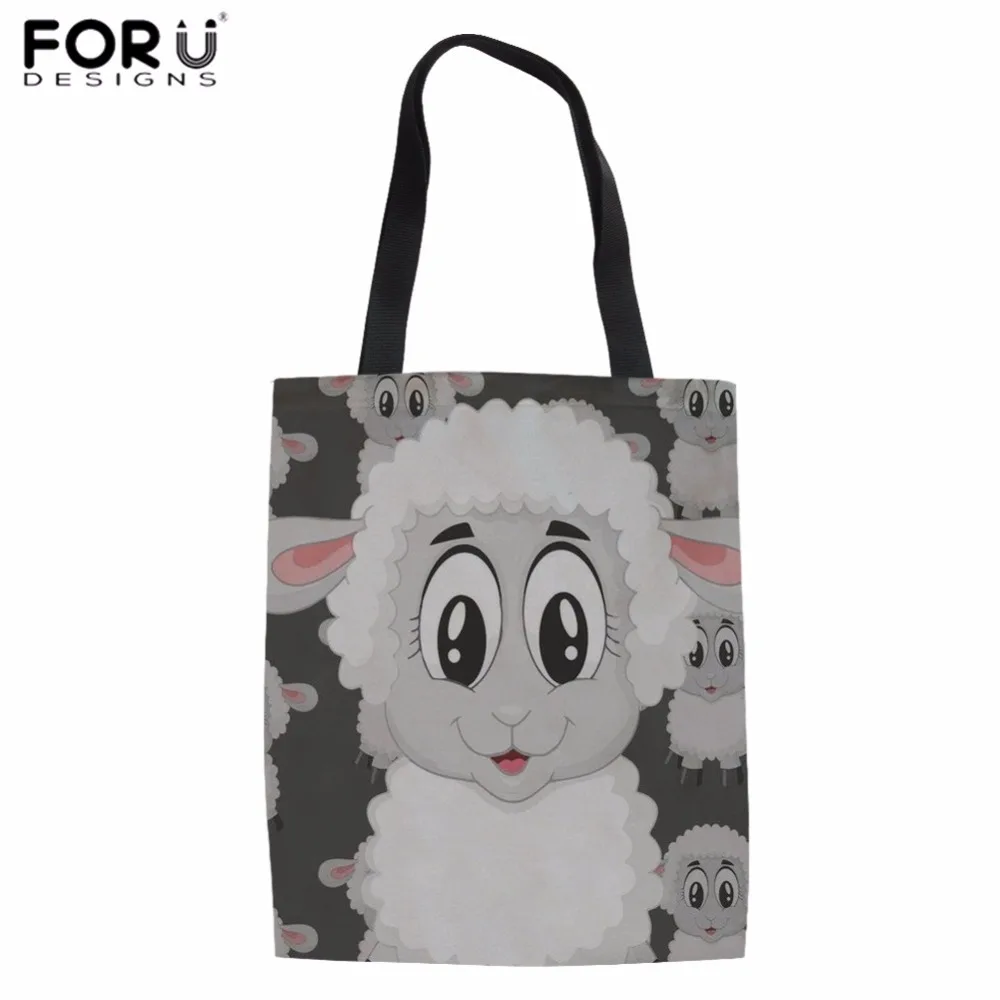 FORUDESIGNS Women Shopping Bag Buffalo Cow Lamb Sheep Print Canvas Tote Bag for Teenager Girls Fashion Reusable Eco Linen Sacola
FORUDESIGNS Women Shopping Bag Buffalo Cow Lamb Sheep Print Canvas Tote Bag for Teenager Girls Fashion Reusable Eco Linen Sacola