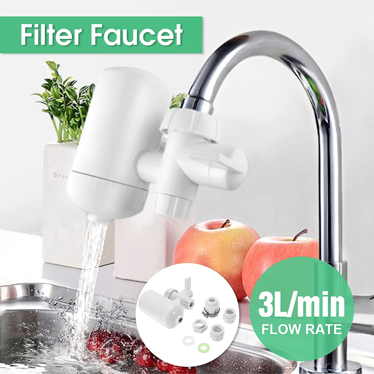 Tap Water Purifier Kitchen Faucet Washable Ceramic Percolator Mini Water Purification Rust Bacteria Removal Replacement Filter
Tap Water Purifier Kitchen Faucet Washable Ceramic Percolator Mini Water Purification Rust Bacteria Removal Replacement Filter