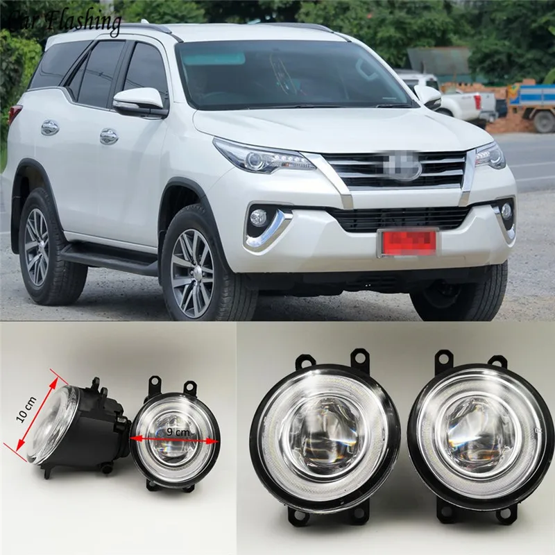 Car flashing 2PCS Cut-Line Lens Fog Lights Lamp 3 Colors Angel Eyes DRL Daytime Running Light for Toyota Fortuner 2015 2016 2017
Car flashing 2PCS Cut-Line Lens Fog Lights Lamp 3 Colors Angel Eyes DRL Daytime Running Light for Toyota Fortuner 2015 2016 2017