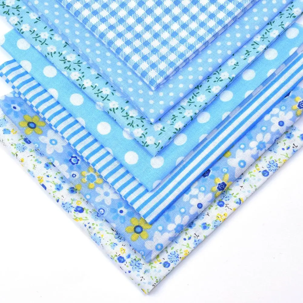 7Pcs 25cmx25cm Blue Floral Dot Cotton Printed Fabric Sewing Quilting Fabrics for Patchwork Needlework Handmade Material
7Pcs 25cmx25cm Blue Floral Dot Cotton Printed Fabric Sewing Quilting Fabrics for Patchwork Needlework Handmade Material