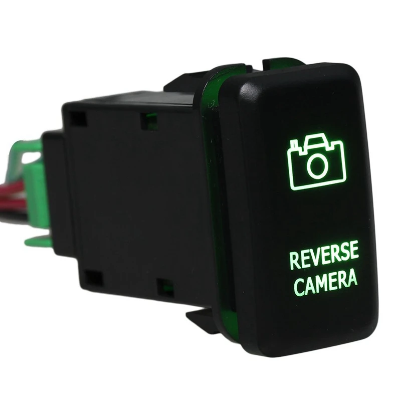 DC12-24V Black Push Switch Green Reverse Camera Pattern with Connector Wire For Toyota 
DC12-24V Black Push Switch Green Reverse Camera Pattern with Connector Wire For Toyota