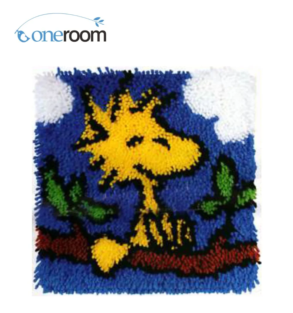 BZ096 Animal in BranchTH Hook Rug Kit Pillow DIY Unfinished Crocheting Yarn Mat Latch Floor | Дом и сад