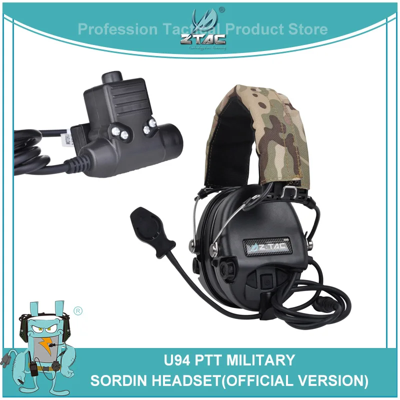 Z Tac Softair Anti-Noise MSA Sordin Headset Aviation Headphones With PTT u94 Motorola Midland Tactical Peltor Headset Z111 Z113
Z Tac Softair Anti-Noise MSA Sordin Headset Aviation Headphones With PTT u94 Motorola Midland Tactical Peltor Headset Z111 Z113
