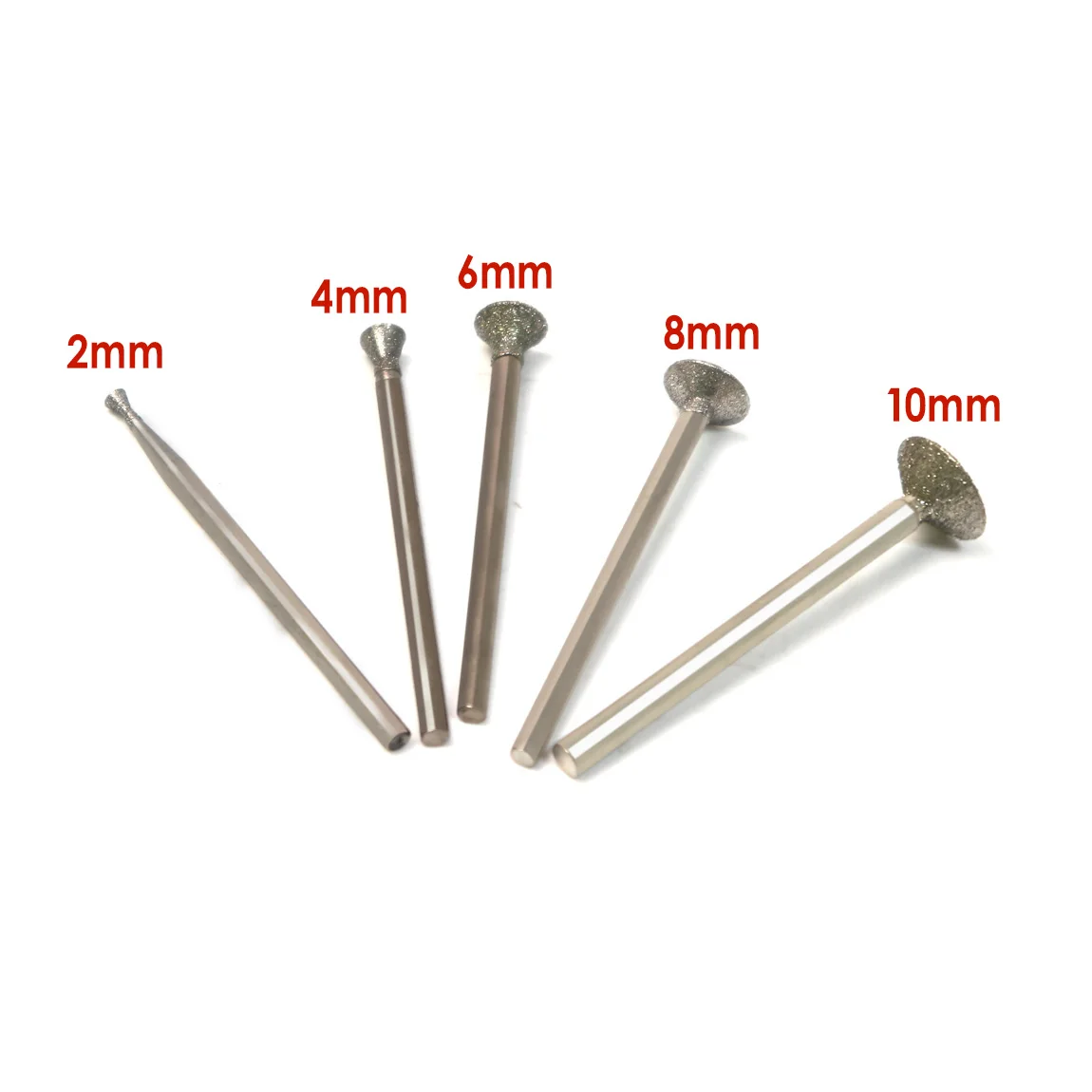 Diamond Mounted Point Burr Grinding Head 2.35mm Shank Rotary Tools M2/M4/M6/M8/M10
Diamond Mounted Point Burr Grinding Head 2.35mm Shank Rotary Tools M2/M4/M6/M8/M10