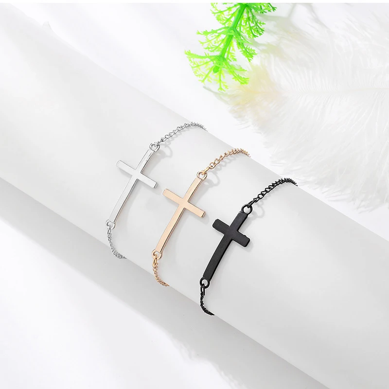 Charm Personality Cross Minimalist Gold Silver Color Friendship Charm Bracelets Bangles Link Chain Bracelets Jewelry Wholesale
Charm Personality Cross Minimalist Gold Silver Color Friendship Charm Bracelets Bangles Link Chain Bracelets Jewelry Wholesale