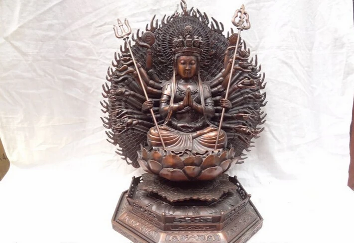 fast shipping USPS to USA S1770 17" Tibet Pure Bronze 1000 Arms Avalokiteshvara Buddha Kwan-Yin Goddess Statue
fast shipping USPS to USA S1770 17" Tibet Pure Bronze 1000 Arms Avalokiteshvara Buddha Kwan-Yin Goddess Statue