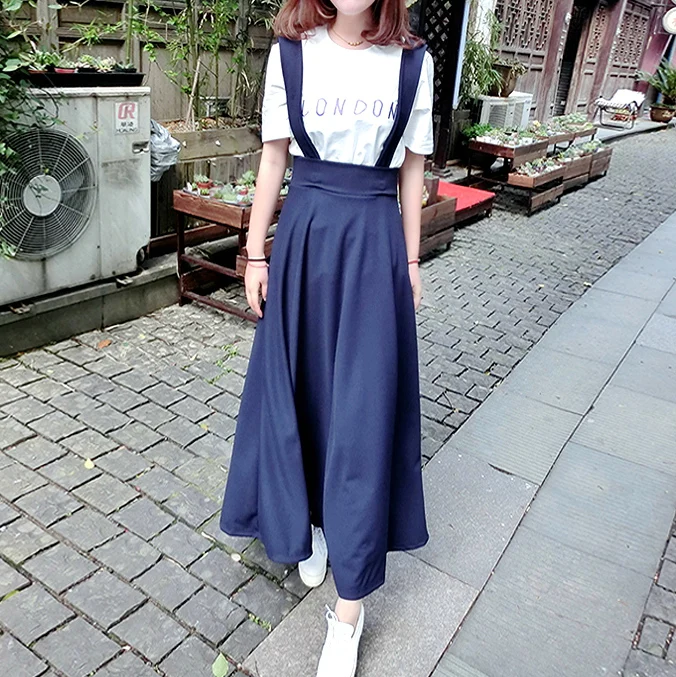 Summer Women Suspenders Cross Braces Strap Skirt School Mori Girl Literary High Waist Long Preppy Style A-line Pleated Skirt
Summer Women Suspenders Cross Braces Strap Skirt School Mori Girl Literary High Waist Long Preppy Style A-line Pleated Skirt
