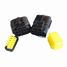 Black Waterproof Electrical Wiring ELECTRICAL WIRING Multi connectors 2 3 4 6 PIN Size: 8 Pin Sets: 2 Sets(China)
