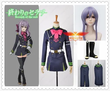 Seraph of the End Shinoa Hiragi Cosplay Costume Adult Women Outfit Uniform with Cloak Cloth Shoes Wig Stockings Full Set
Seraph of the End Shinoa Hiragi Cosplay Costume Adult Women Outfit Uniform with Cloak Cloth Shoes Wig Stockings Full Set