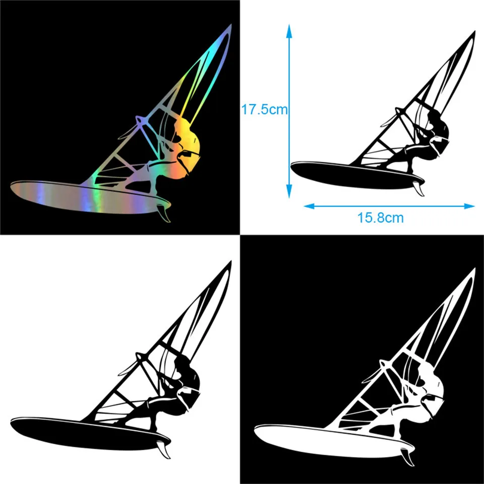 Cunymagos Windsurfing Water Extreme Sports Car Styling Stickers Fashion Creative Car Body Door Window Wall Decal Stickers 17.5cm15 (9)
