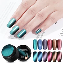 Magnétique 5D oeil de chat UV Gel vernis à ongles aimant Laser vernis à ongles ciel étoilé effet de Jade imbiber Gel UV vernis à ongles 6(China)