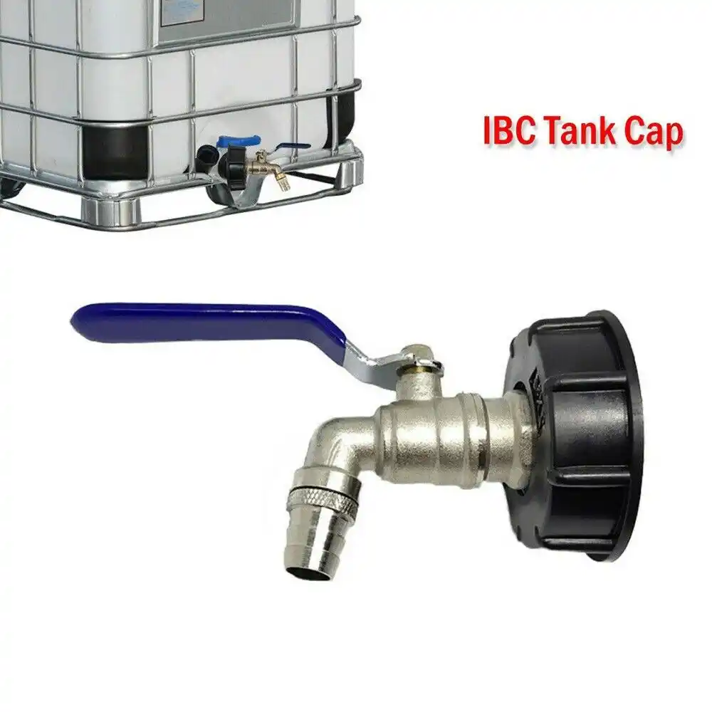 2Pcs IBC 1000L Water Tank Tap Fitting Connector 3//4/" Brass Hose Adapter