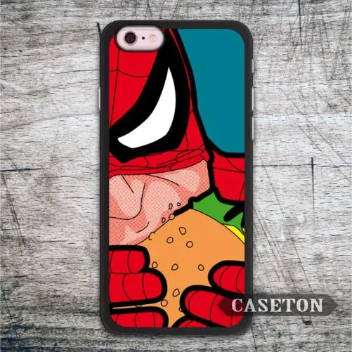 Spider Man Hamburger Funny font b Case b font For font b iPhone b font font