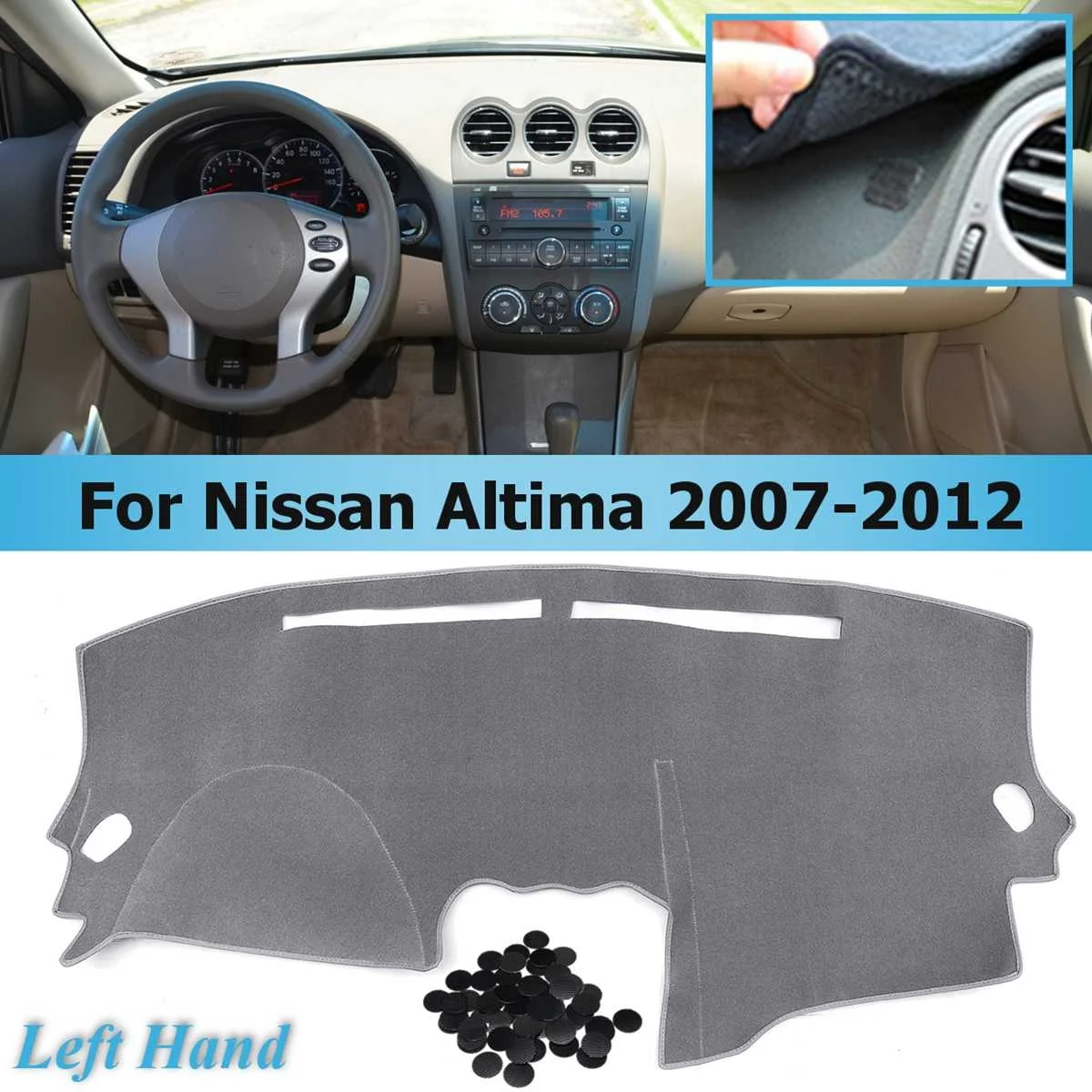 Car Styling Grey Covers Dashmat Dash Mat Sun Shade Dashboard Cover Carpet For Nissan Altima 2007 2008 2009 2010 2011 2012
Car Styling Grey Covers Dashmat Dash Mat Sun Shade Dashboard Cover Carpet For Nissan Altima 2007 2008 2009 2010 2011 2012
