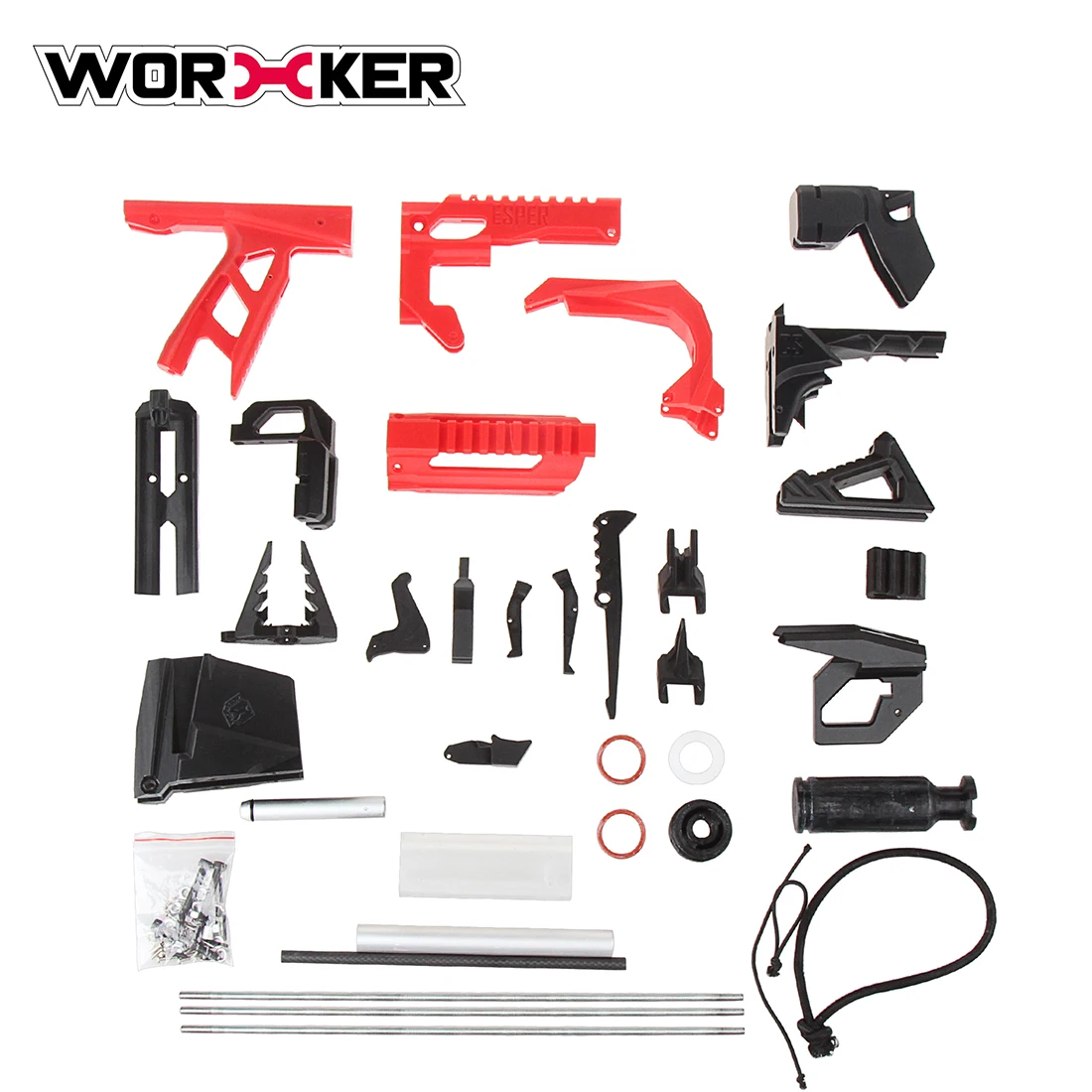 Worker F10555 No.213 Esper Blaster For Talon Magazine Toy Gun Modified Accessories Kit - Red + Black Version A
Worker F10555 No.213 Esper Blaster For Talon Magazine Toy Gun Modified Accessories Kit - Red + Black Version A