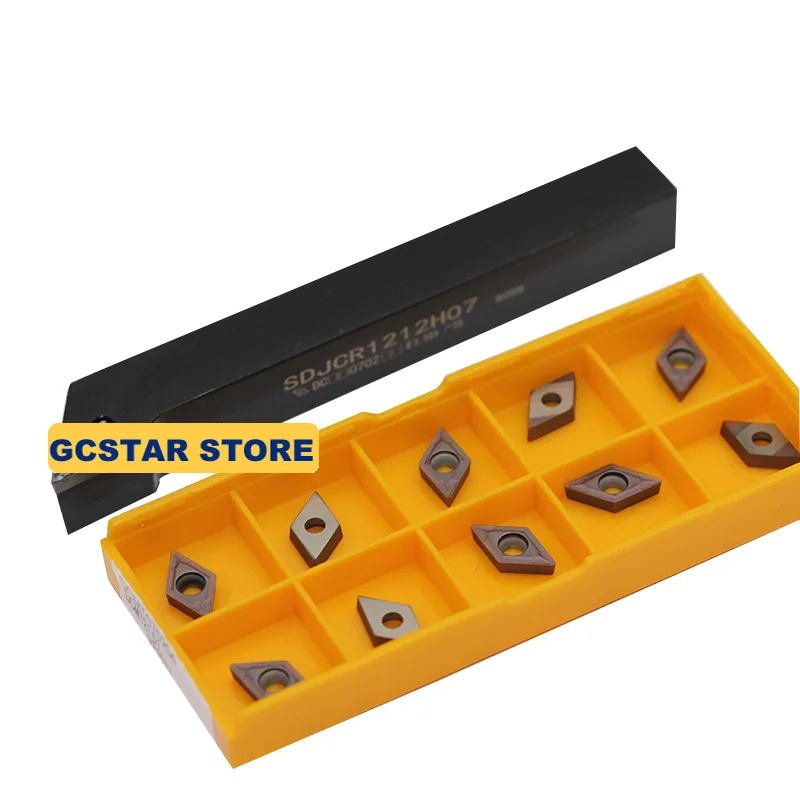 SDJCR1616H07 SDJCR1010H07 HSS Holder DCMT070204 LF6018 VP15TF Carbide Turning Inserts CNC Lathe Indexable Arbor Cutting Tool
SDJCR1616H07 SDJCR1010H07 HSS Holder DCMT070204 LF6018 VP15TF Carbide Turning Inserts CNC Lathe Indexable Arbor Cutting Tool