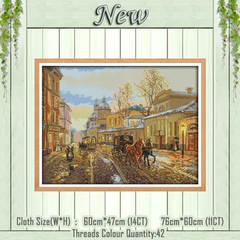 Street views svenery carriage diy painting counted print on the canvas DMC 11CT 14CT kit Cross Stitch embroidery needlework Sets
Street views svenery carriage diy painting counted print on the canvas DMC 11CT 14CT kit Cross Stitch embroidery needlework Sets