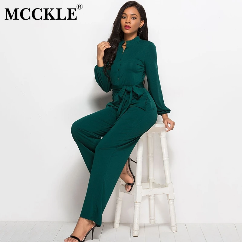 Women's Solid Long Sleeve Sashes Jumpsuit Wide Leg Bow Tie Office Lady Romper Women 2019 Spring Fashion Loose Rompers Women
Women's Solid Long Sleeve Sashes Jumpsuit Wide Leg Bow Tie Office Lady Romper Women 2019 Spring Fashion Loose Rompers Women