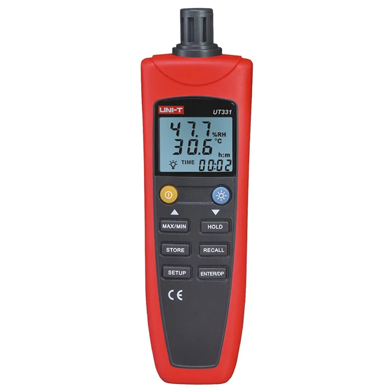 UNI-T UT331 Digital Thermo-hygrometer Thermometer Auto Record Time Setup with USB Interface and LCD Backlight 26.5 * 35.5 mm
UNI-T UT331 Digital Thermo-hygrometer Thermometer Auto Record Time Setup with USB Interface and LCD Backlight 26.5 * 35.5 mm