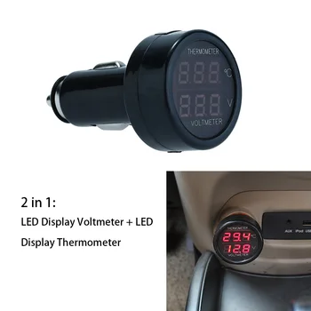 Hot Auto DC12-24V Cigarette Lighter Style Socket LED Display Voltmeter Thermometer for Car SUV ATV Truck Car Temperature Meter
Hot Auto DC12-24V Cigarette Lighter Style Socket LED Display Voltmeter Thermometer for Car SUV ATV Truck Car Temperature Meter