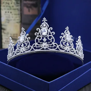 SLBRIDAL Gorgeous Clear Cubic Zirconia Wedding Tiara CZ Bridal Queen Princess Pageant Royal Party Crown Hair Accessories Women
SLBRIDAL Gorgeous Clear Cubic Zirconia Wedding Tiara CZ Bridal Queen Princess Pageant Royal Party Crown Hair Accessories Women