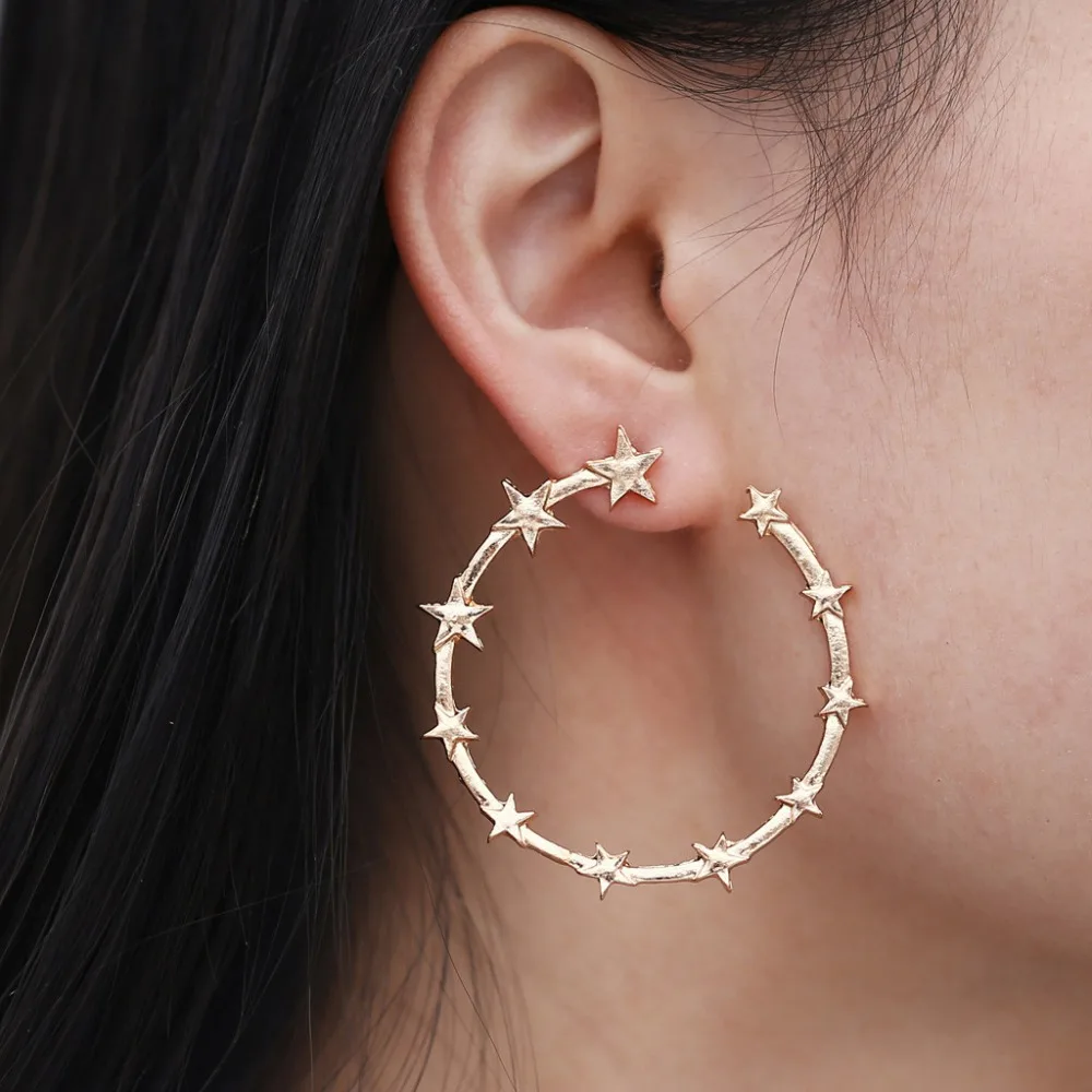 new simple earrings Punk Minimalist 40mm Thick Tube Big Gold Alloy Round Star Circle Hoop Earrings 2019 luxury femme gift #6
new simple earrings Punk Minimalist 40mm Thick Tube Big Gold Alloy Round Star Circle Hoop Earrings 2019 luxury femme gift #6
