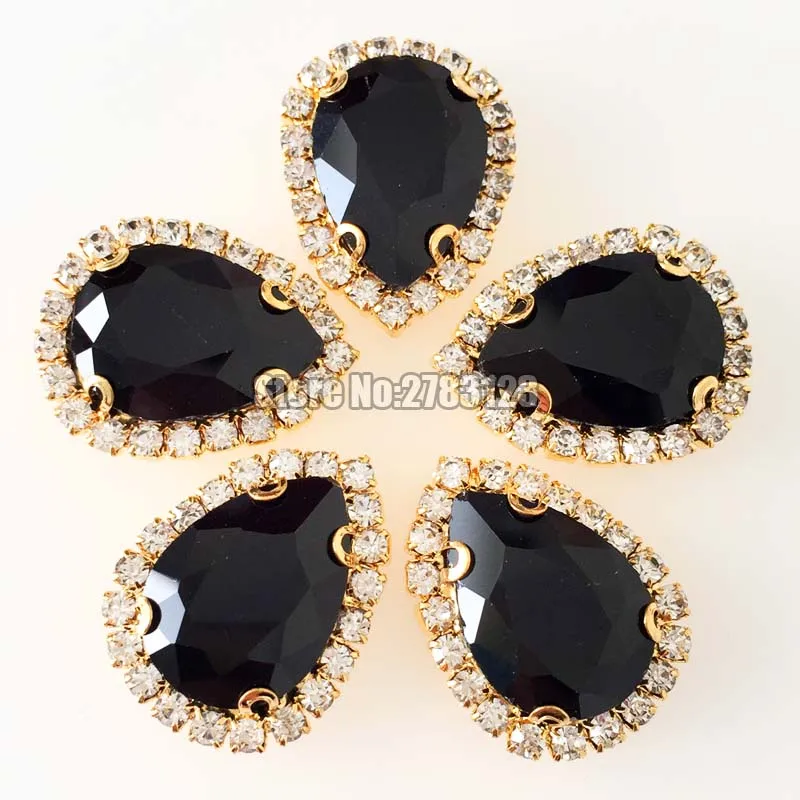 Gold bottom tear drop faltback Crystal button,Black high quality Glass Crystal sew on rhinestones diy/Clothing accessories
Gold bottom tear drop faltback Crystal button,Black high quality Glass Crystal sew on rhinestones diy/Clothing accessories