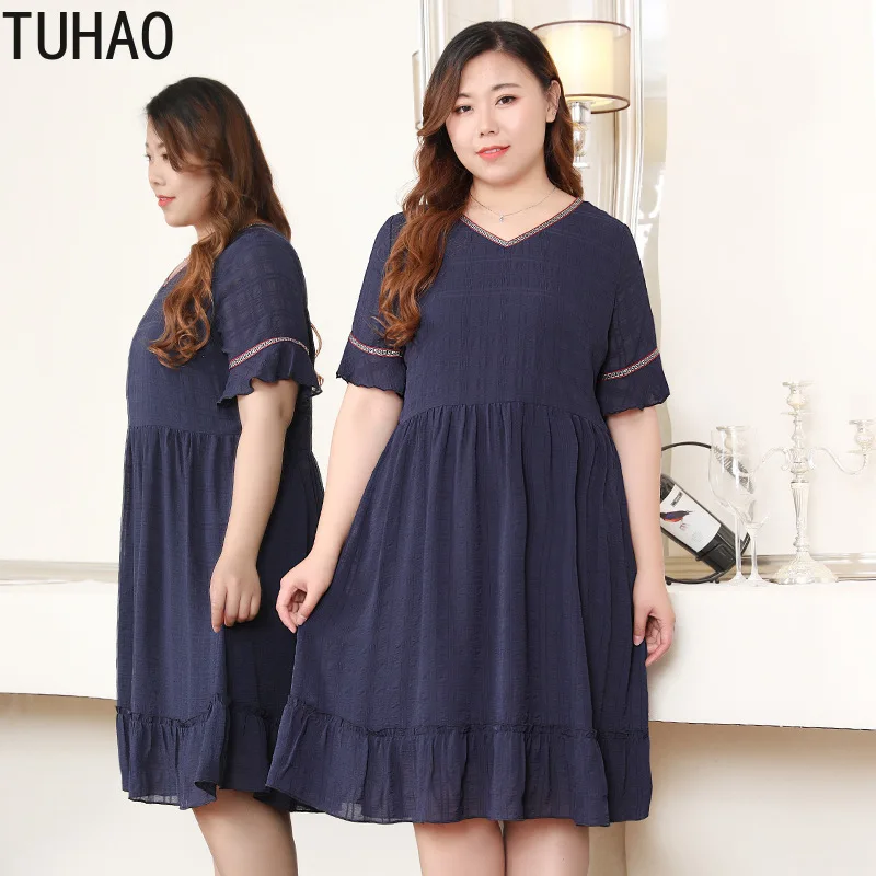 TUHAO повседневное женское платье большого размера 10XL 9XL 8XL элегантные свободные