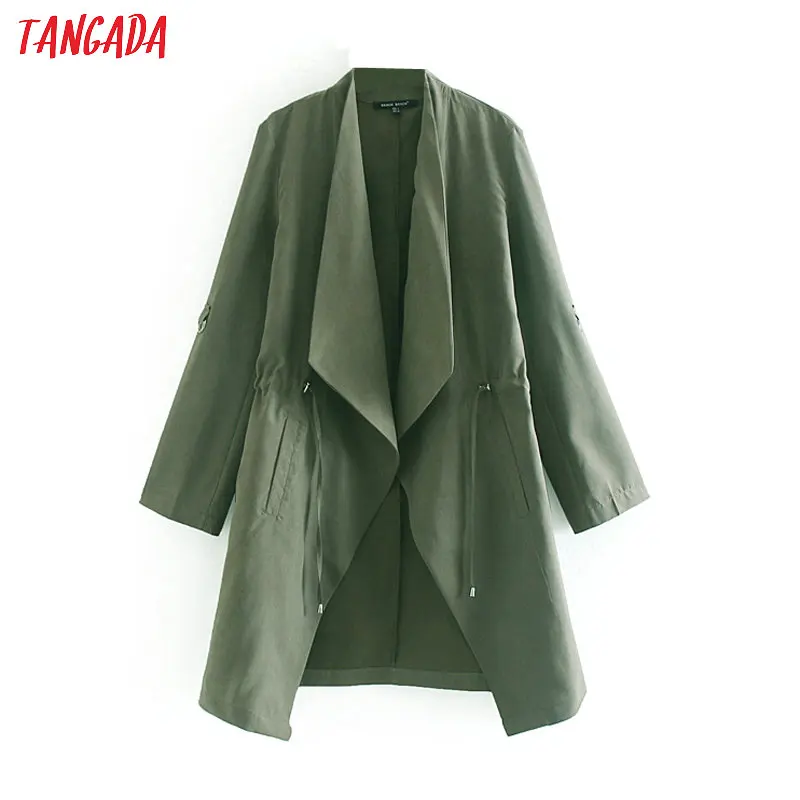 Tangada fashion women amy green long trench coat elegant cardigan office ladies work wear style long tops CE151
Tangada fashion women amy green long trench coat elegant cardigan office ladies work wear style long tops CE151