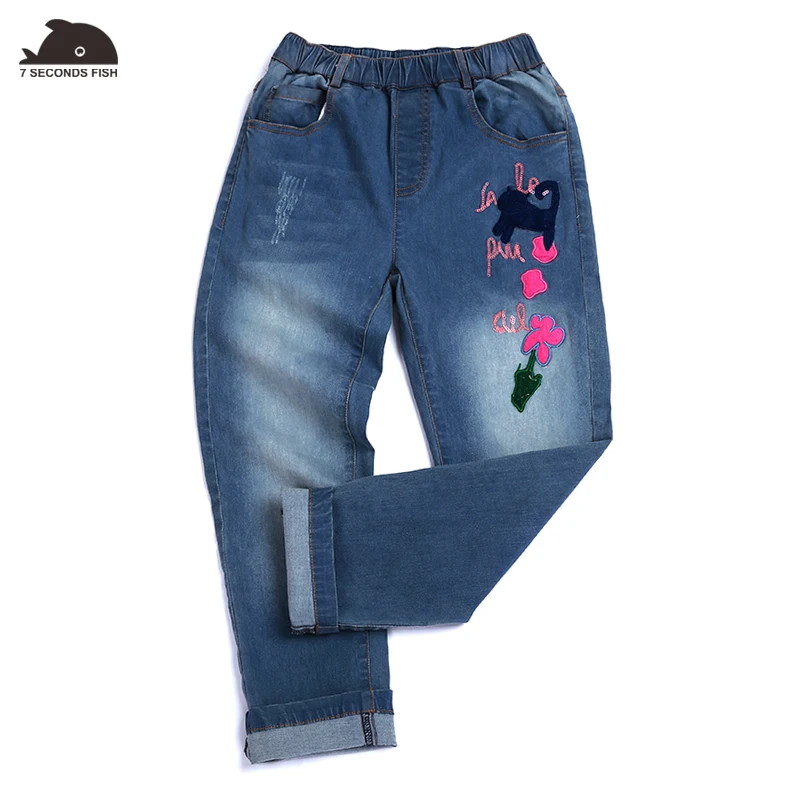 girl autumn jeans spring for 3-12 years cartoon Enzyme wash Patch Embroidery soft pants girls trousers legging fille girl pants
girl autumn jeans spring for 3-12 years cartoon Enzyme wash Patch Embroidery soft pants girls trousers legging fille girl pants