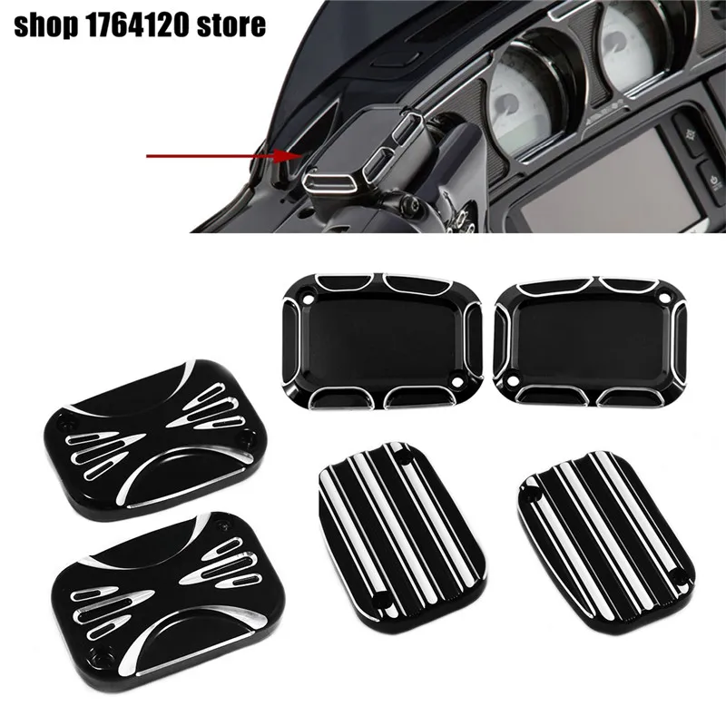 Motorcycle CNC Front Brake Reservoir Master Cylinder Cover Aluminium For Harley Touring Road Glide Electra Glide Road King Model
Motorcycle CNC Front Brake Reservoir Master Cylinder Cover Aluminium For Harley Touring Road Glide Electra Glide Road King Model